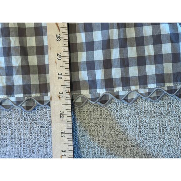 Unbranded No Size Tag Gray White Gingham Plus Size Sleeveless Ruffle Shirt 2X - Picture 4 of 10